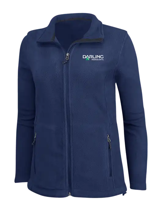 Womens Navy Fleece Jacket w/Darling Ingredients Logo