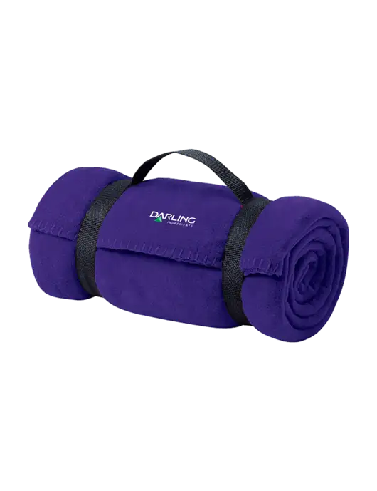 Casual Purple Fleece Blanket With Strap w/Darling Ingredients Logo