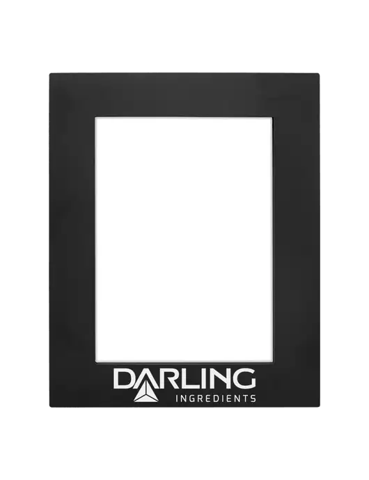 Black Aluminum Photo Frame, 5 x 7 w/Darling Ingredients Logo