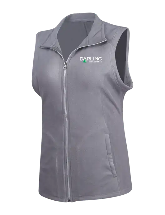 Medium Grey Womens Microfleece Vest w/Darling Ingredients Logo