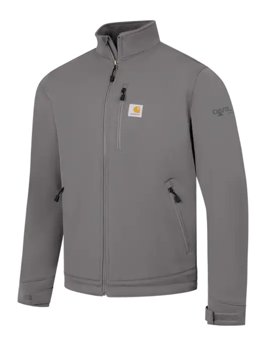 Carhartt Dark Medium Grey Crowley Soft Shell Jacket w/Darling Ingredients Logo