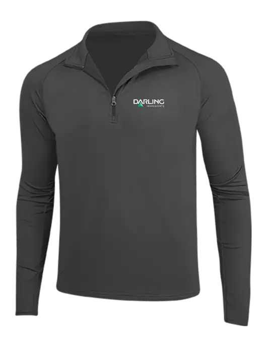 Charcoal Grey Sport Wick Stretch 1/4 Zip Pullover w/Darling Ingredients Logo