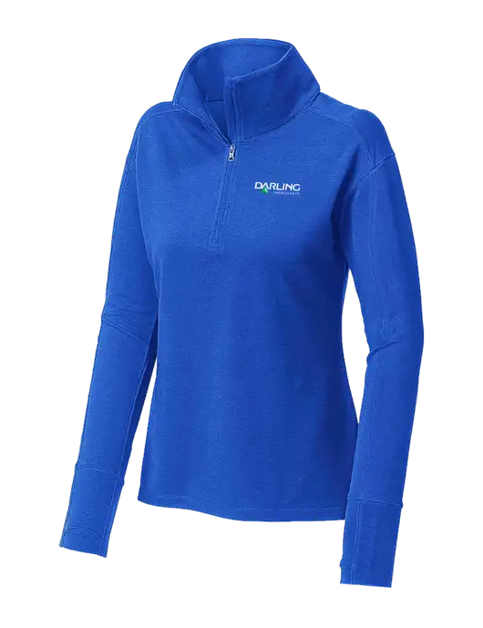 Womens Sport-Wick Flex Fleece Royal Blue 1/4-Zip w/Darling Ingredients Logo