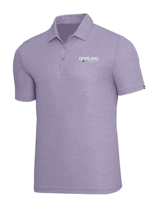TravisMathew Light Purple Heather Oceanside Polo w/Darling Ingredients Logo