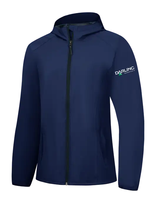 Womens Navy Essential Rain Jacket w/Darling Ingredients Logo