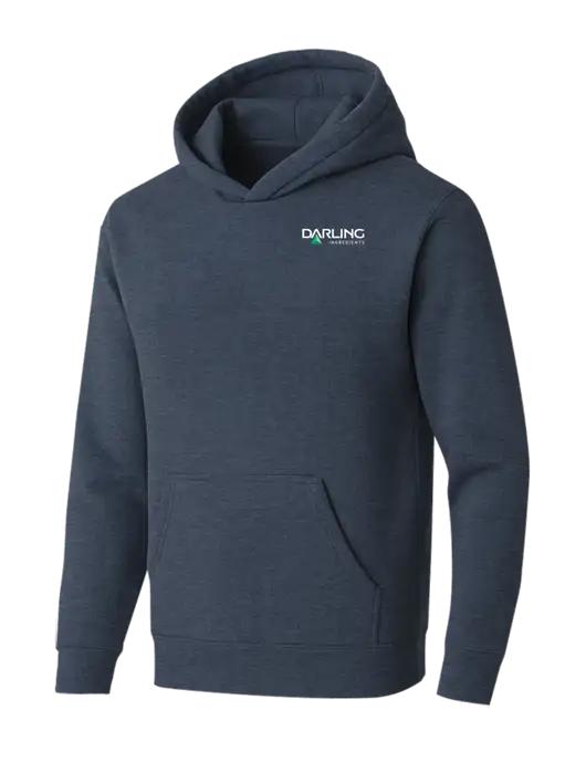 BELLA+CANVAS Heather Navy Sponge Fleece Pullover Hoodie w/Darling Ingredients Logo