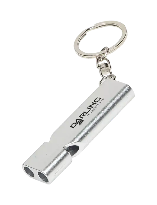 Quick Alert Silver Safety Whistle w/Darling Ingredients Logo