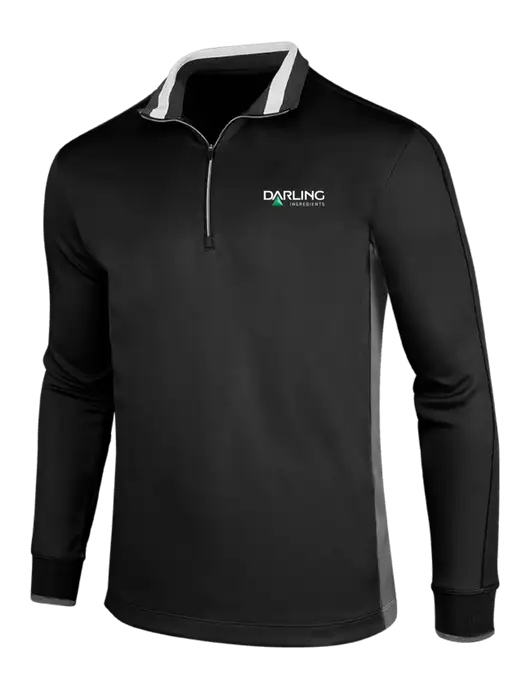 NIKE Black/Dark Grey/White Dry-Fit 1/2 Zip Cover-Up w/Darling Ingredients Logo