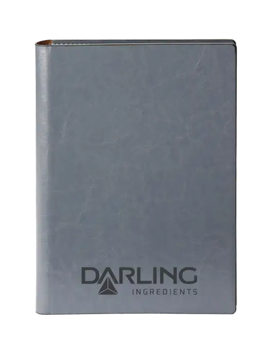 Fabrizio Grey 7 x 9.625 Padfolio & Notepad w/Darling Ingredients Logo
