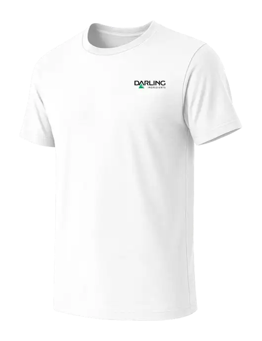 BELLA+CANVAS White Blend CVC Short Sleeve Tee w/Darling Ingredients Logo