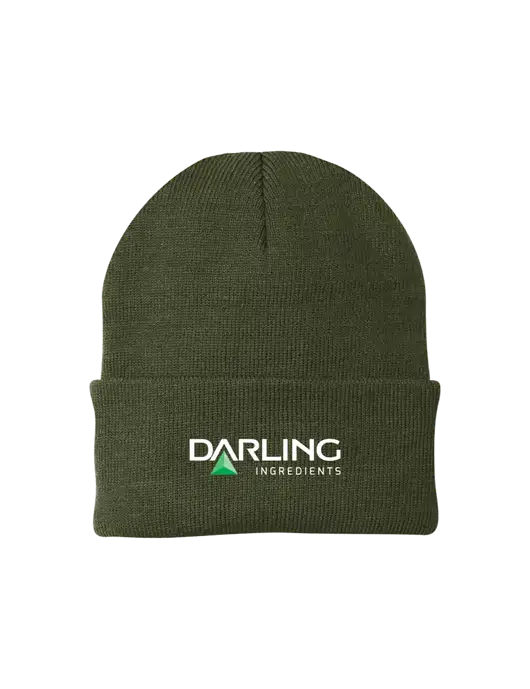 Dark Olive Green Knit Cap w/Darling Ingredients Logo