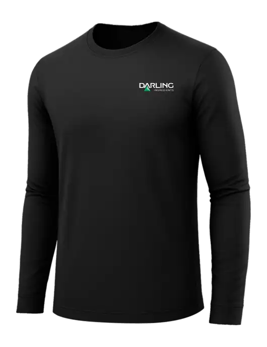 Long Sleeve Black PosiCharge Competitor Tee w/Darling Ingredients Logo