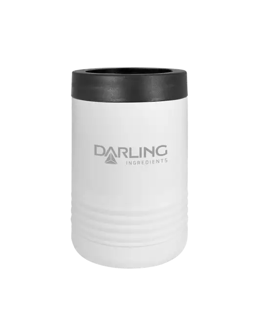 Polar Camel 12 oz Powder Coated White Vacuum Insulated Beverage Holder w/Darling Ingredients Logo