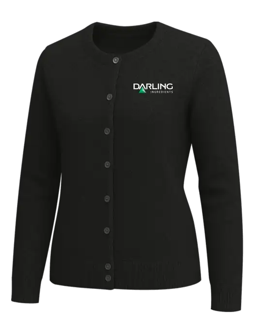 Brooks Brothers Womens Black Washable Merino Cardigan Sweater w/Darling Ingredients Logo