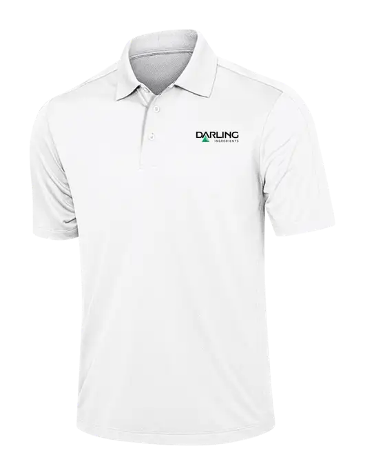 White Diamond Textured Jacquard Polo w/Darling Ingredients Logo