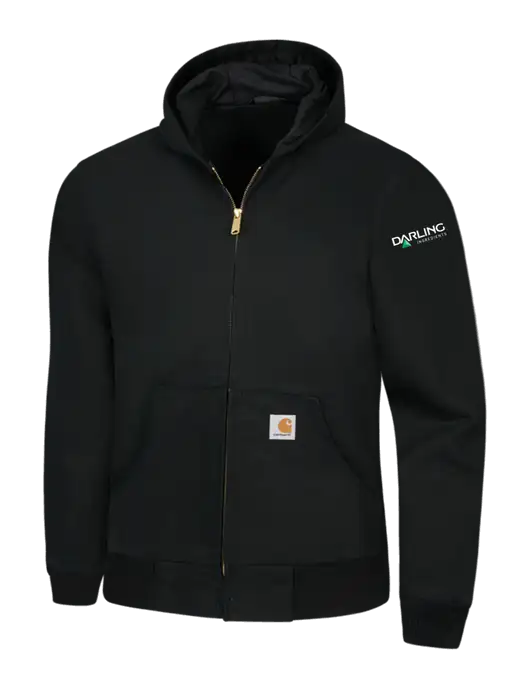 Carhartt Black Thermal Lined Duck Active Jacket w/Darling Ingredients Logo