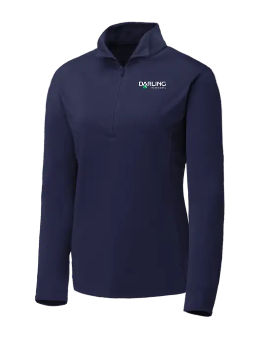 Navy Womens Posicharge Competitor ¼ Zip Pullover w/Darling Ingredients Logo