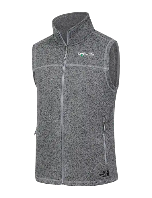 North Face Medium Grey Heather Sweater Fleece Vest w/Darling Ingredients Logo