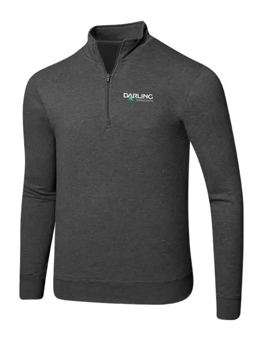Dark Heather Grey 8.5 oz Ring Spun 1/4 Zip Pullover Sweatshirt w/Darling Ingredients Logo