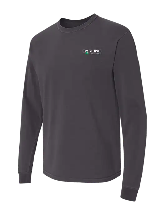 Comfort Colors Garment-Dyed Dark Grey Heavyweight Long Sleeve T-Shirt w/Darling Ingredients Logo