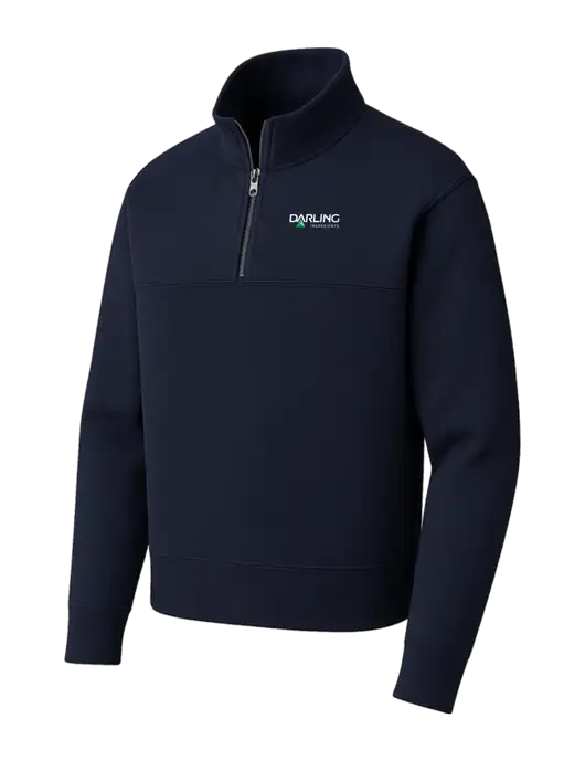 Mercer+Mettle Dark Navy Linear Texture Quarter Zip w/Darling Ingredients Logo