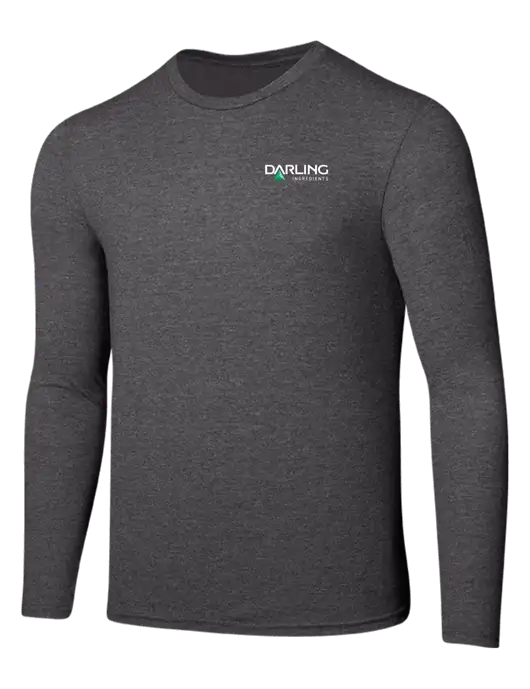 Seriously Soft Heathered Charcoal Long Sleeve T-Shirt w/Darling Ingredients Logo