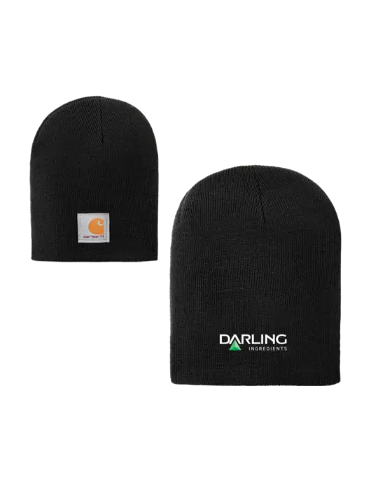 Carhartt Black Acrylic Knit Hat w/Darling Ingredients Logo