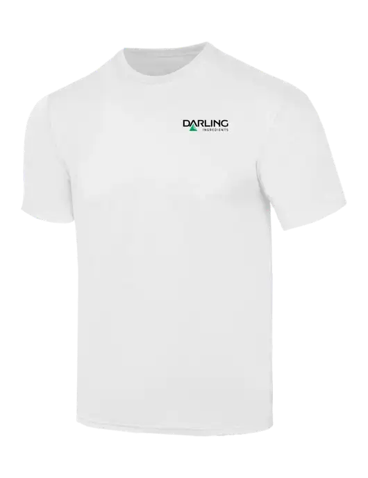 Simply Soft White 4.5oz  Poly/Combed Ring Spun Cotton T-Shirt w/Darling Ingredients Logo