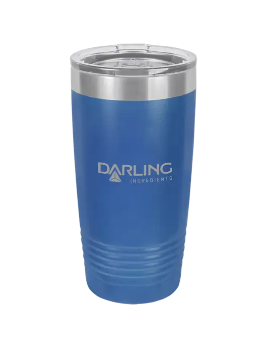 Polar Camel 20 oz Powder Coated Royal Vacuum Insulated Tumbler w/Darling Ingredients Logo
