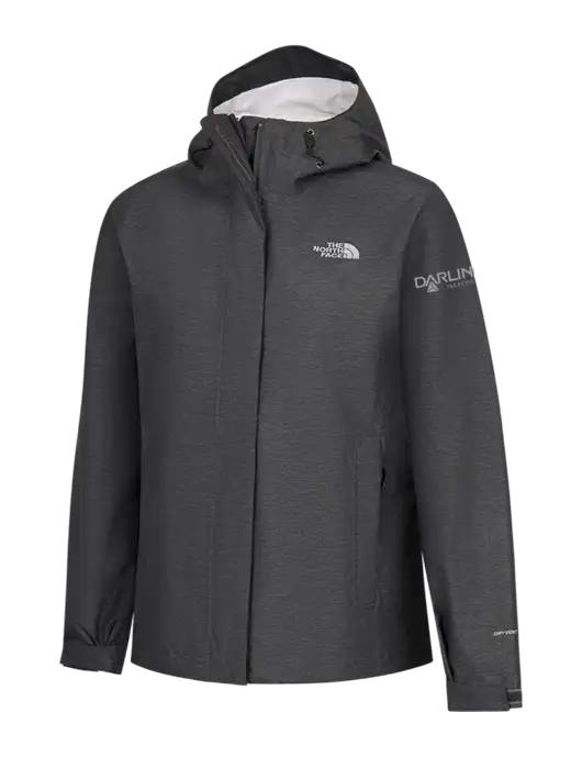 The North Face Womens Dark Grey Heather DryVent Rain Jacket w/Darling Ingredients Logo