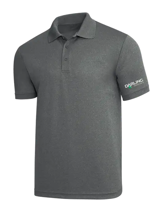 Medium Grey Heather PosiCharge RacerMesh Polo w/Darling Ingredients Logo