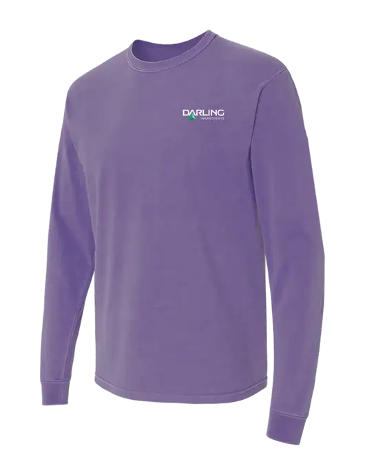 Comfort Colors Garment-Dyed Purple Heavyweight Long Sleeve T-Shirt w/Darling Ingredients Logo