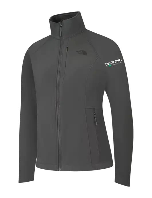 North Face Womens Medium Grey Apex Barrier Soft Shell Jacket  w/Darling Ingredients Logo