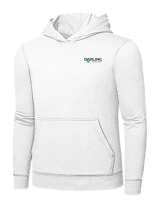 White 7.8 oz Ring Spun Hooded Sweatshirt w/Darling Ingredients Logo