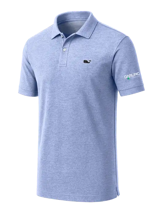 Vineyard Vines Edgartown Light Royal Pique Polo w/Darling Ingredients Logo