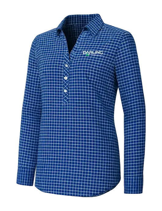 Womens Navy/White City Stretch Shirt w/Darling Ingredients Logo