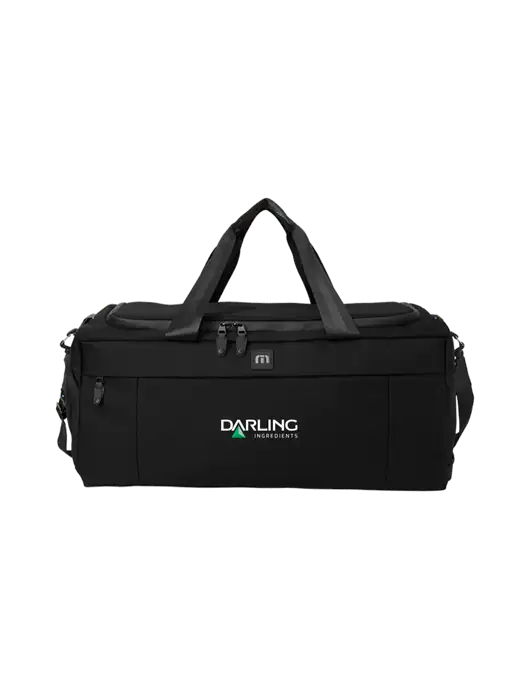 TravisMathew Black Duration Duffel w/Darling Ingredients Logo