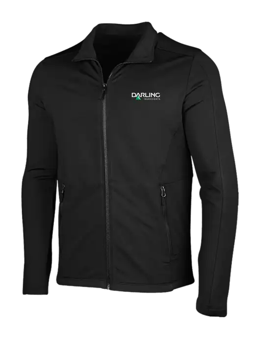 Deep Black Grid Fleece Jacket w/Darling Ingredients Logo