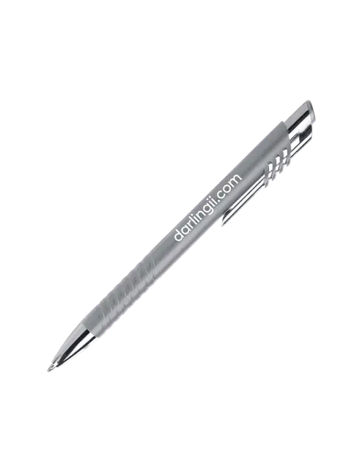Schirhart Grey Stylus Pen - Blue Ink w/DI URL Logo, Darling Ingredients Logo