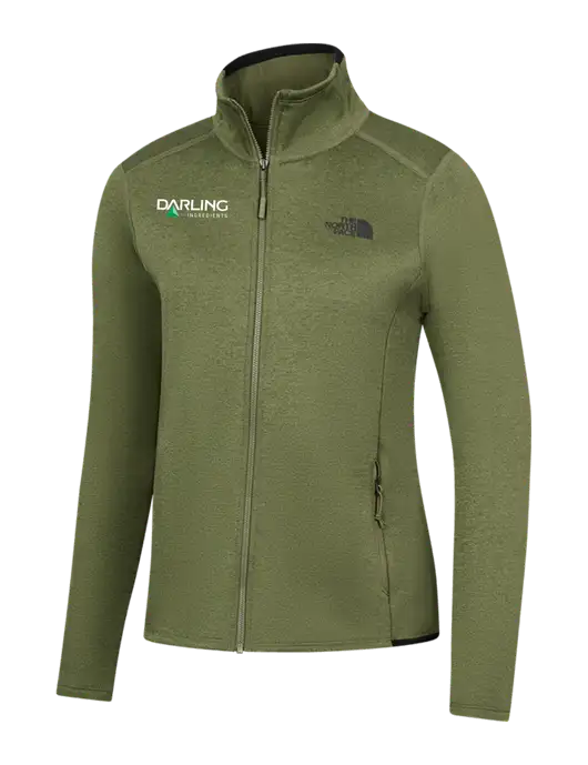 The North Face Womens Olive Heather Skyline Full-Zip Fleece Jacket w/Darling Ingredients Logo