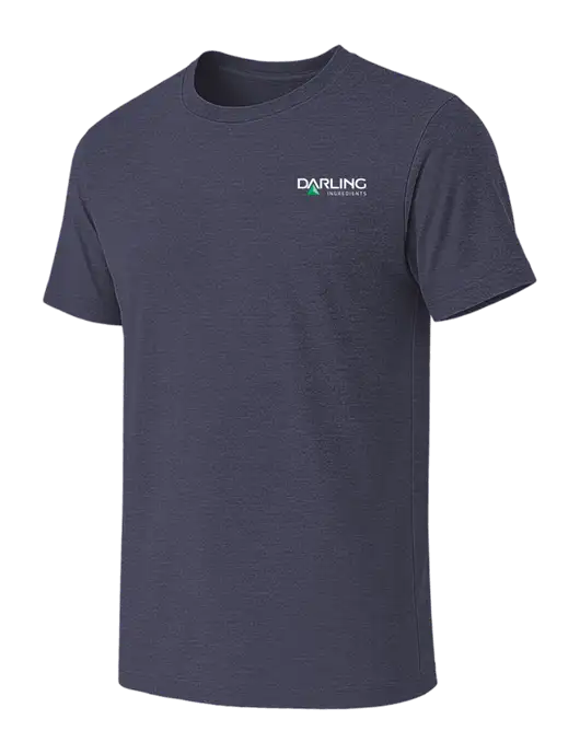 BELLA+CANVAS Heather Navy CVC Short Sleeve Tee w/Darling Ingredients Logo
