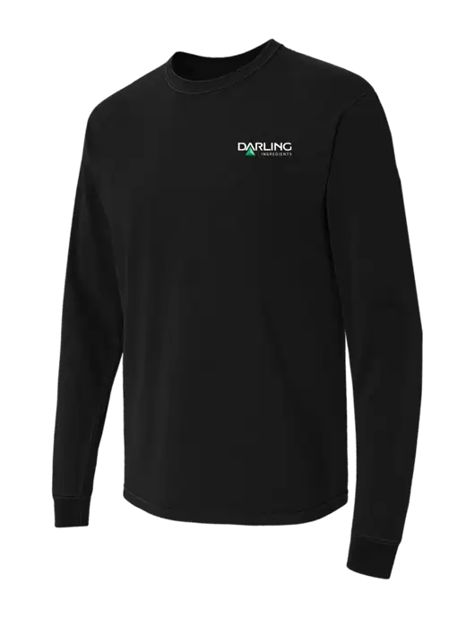 Comfort Colors Garment-Dyed Black Heavyweight Long Sleeve T-Shirt w/Darling Ingredients Logo