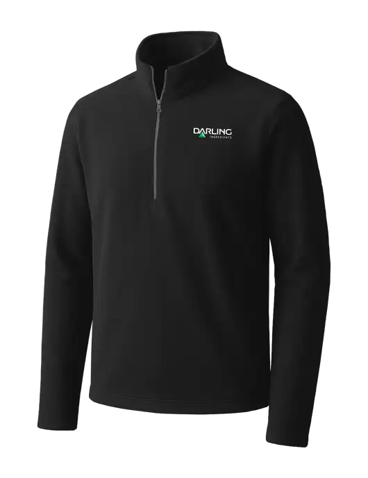 Black Microfleece 1/2 Zip Pullover w/Darling Ingredients Logo