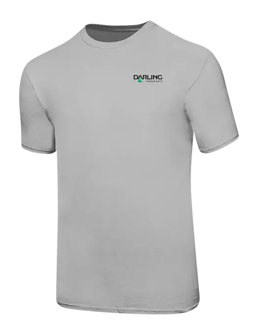 Ring Spun Silver 4.5 oz T-Shirt w/Darling Ingredients Logo