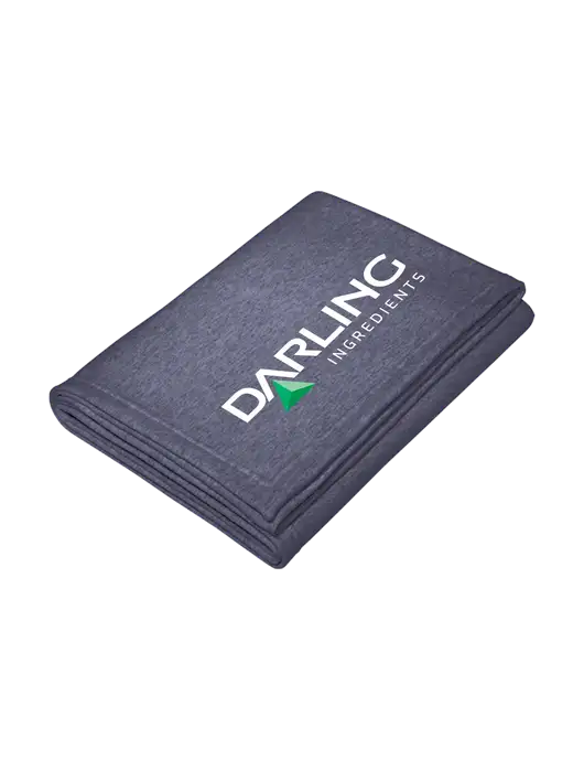 Core Heather Navy Fleece Sweatshirt Blanket w/Darling Ingredients Logo
