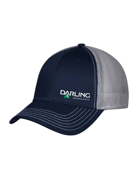 Navy & Grey Mesh Trucker Cap Snap Back w/Darling Ingredients Logo