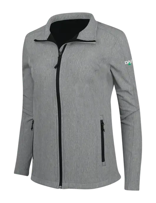 Medium Grey Heather Womens Core Soft Shell Jacket w/Darling Ingredients Logo