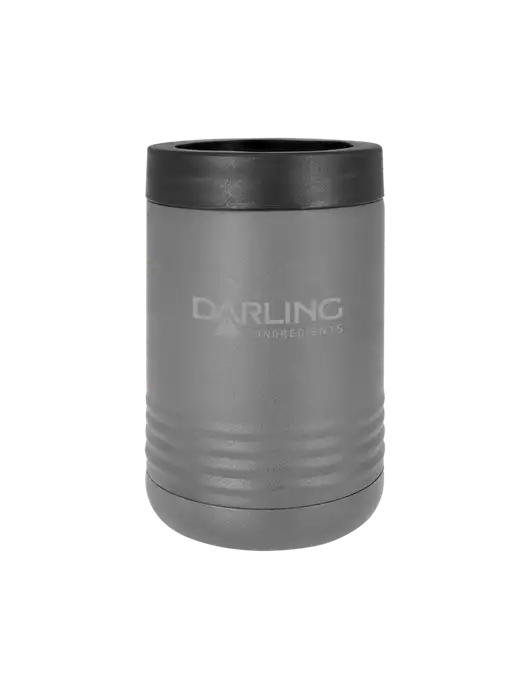 Polar Camel 12 oz Powder Coated Grey Vacuum Insulated Beverage Holder w/Darling Ingredients Logo
