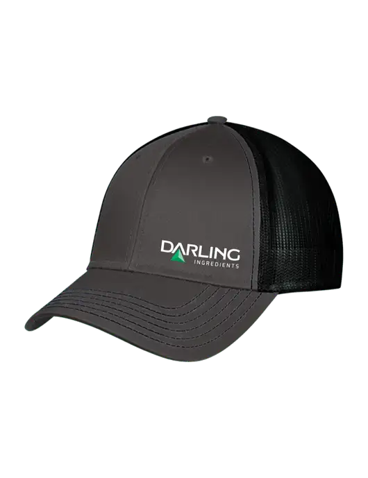 Charcoal & Black Mesh Trucker Cap Snap Back w/Darling Ingredients Logo