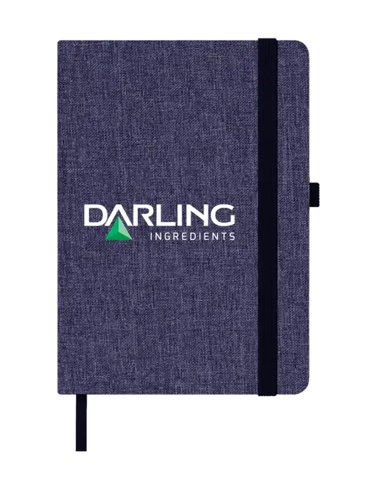 Twill Navy Heathered 5 x 7 Journal w/Darling Ingredients Logo